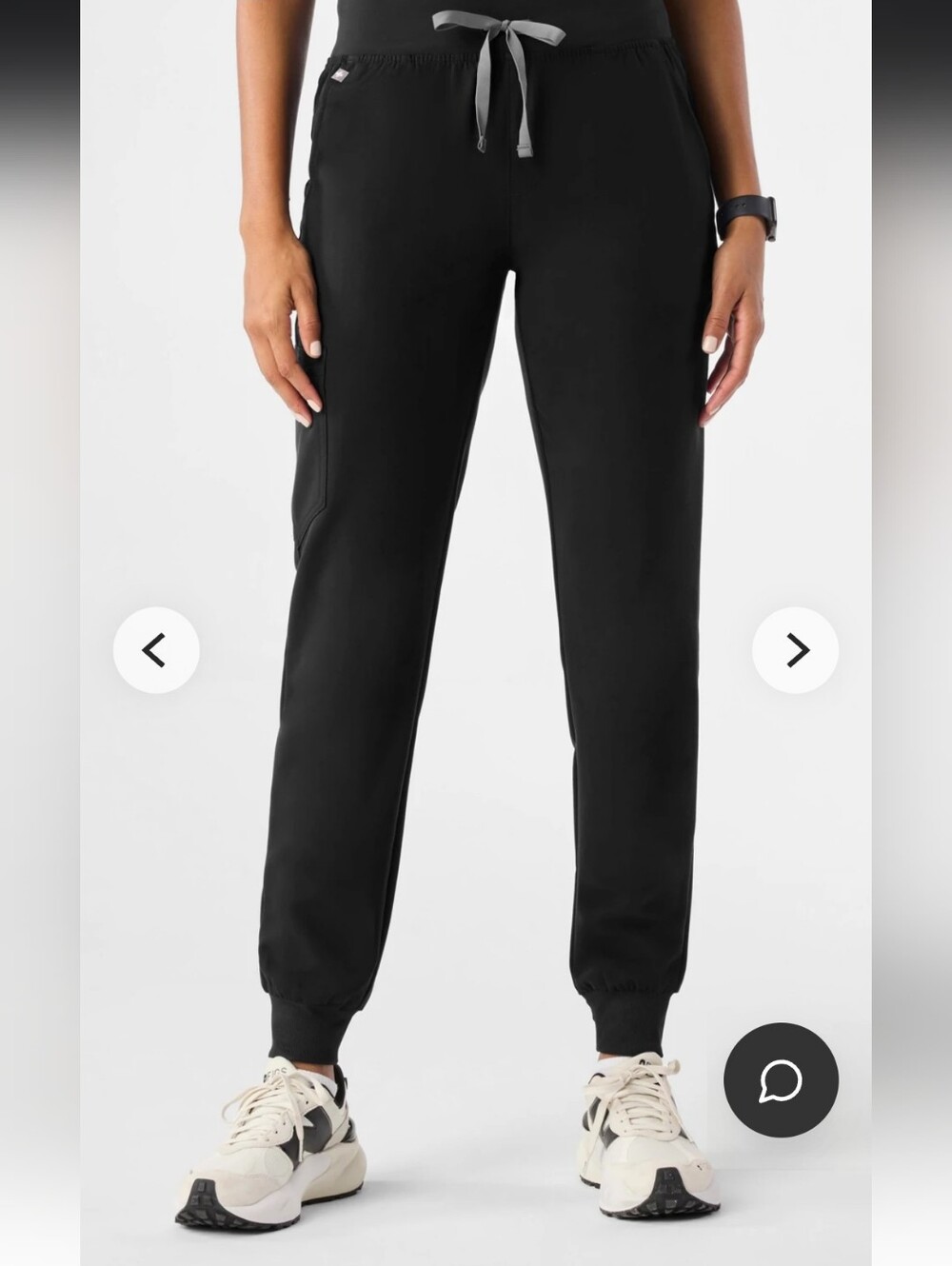Figs Scrubs Zamora Jogger Black Medium Petite